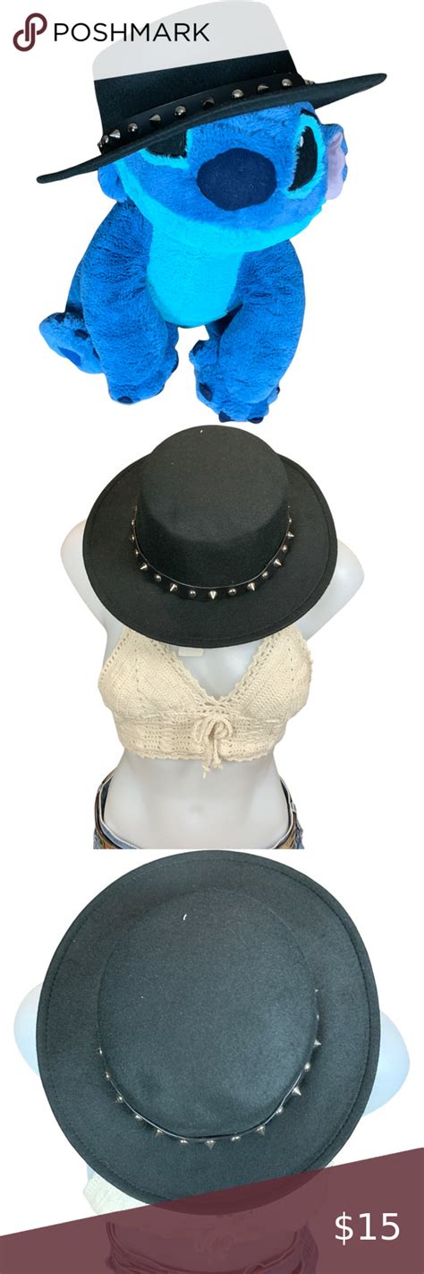 Clint Eastwood Crocodile Dundee Costume Wide Brim Studded Hat in Black ...