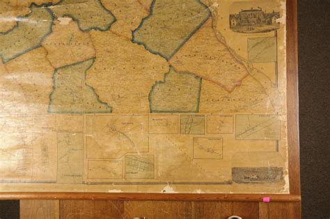 Sold Price Wall Map Of York County Pennsylvania 1860 January 4 0120 6 00 Pm Est