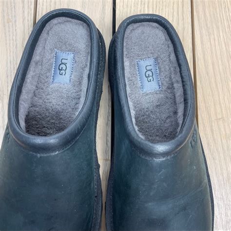 Ugg Men’s Leather Shearling Slippers - Gem