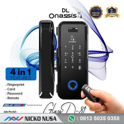 Kunci Pintu Digital Onassis DG ONS GLASS 81 Digital Lock Onassis D81