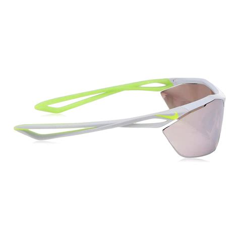 Nike Vaporwing Elite R Sunglasses Pure Platinum Volt With Speed Tint White