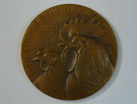 Drobly Medaille Ancienne Societe Centrale D Aviculture De France Eur