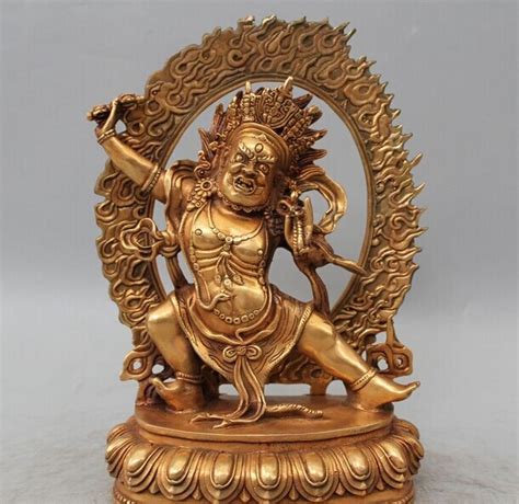 Wholesale Factory Tibet Buddhism Bronze Gild Vajrapani Mahakala