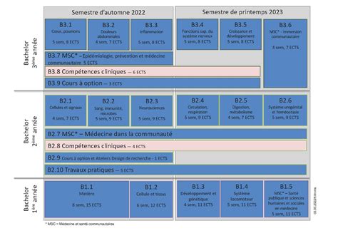 Programme D Tudes Du Baccalaur At Universitaire En M Decine Ecole De