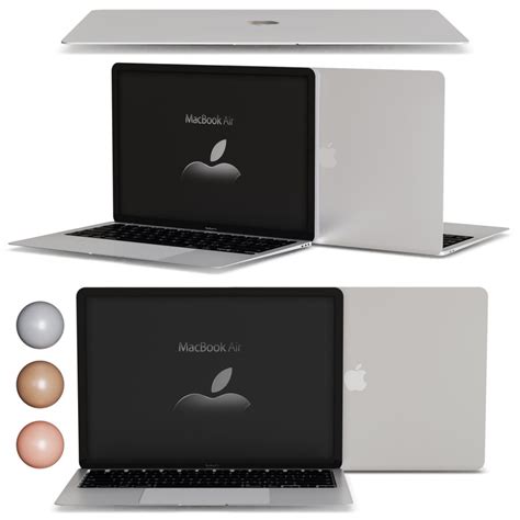 New Macbook Air All Colors - 3D Model for Corona