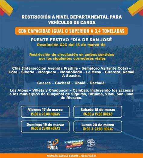 Conozca Todas Las Restricciones De Movilidad En Cundinamarca