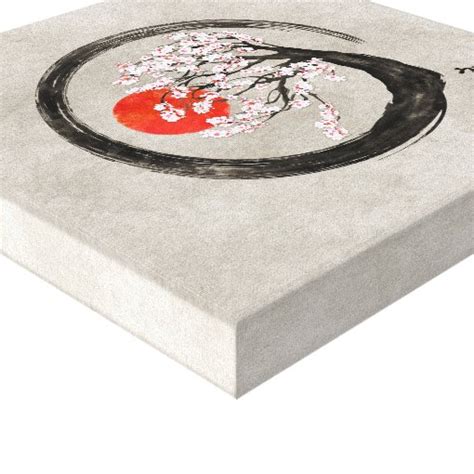 Zen Enso Circle And Sakura Tree On Canvas Zazzle