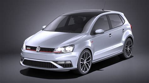 3D model Volkswagen Polo GTI 5-door 2015 VRAY | CGTrader