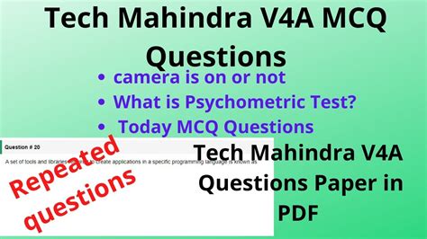 Repeated Questions Mcq Tech Mahindra Questions Techm V A Second