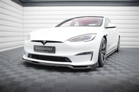 Front Splitter V 2 Tesla Model S Plaid Mk1 Facelift Our Offer Tesla