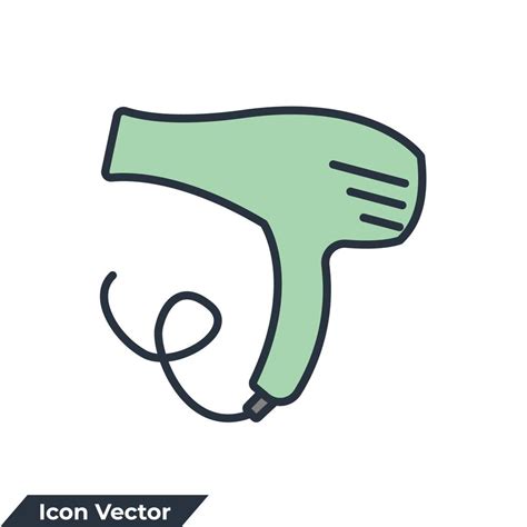 Hair Dryer Icon Logo Vector Illustration Hair Dryer Symbol Template