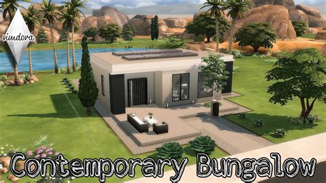 Contemporary Bungalow The Sims 4 Stop Motion Build Youtube