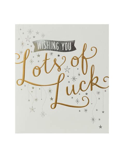 Buy Uk Greetings Good Luck Card For Him Her Friend Silver Gold Foil