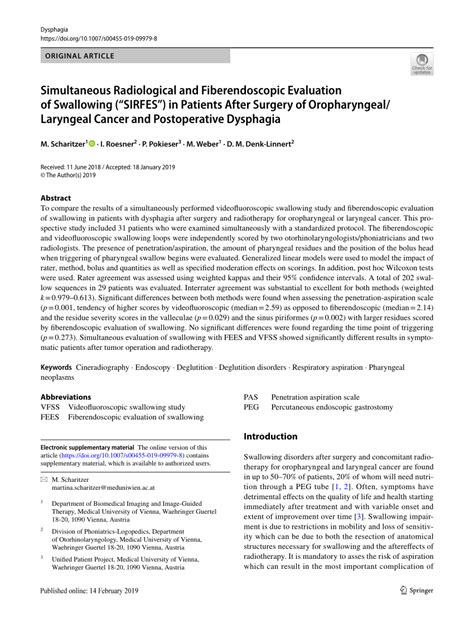 Pdf Simultaneous Radiological And Fiberendoscopic Evaluation Of