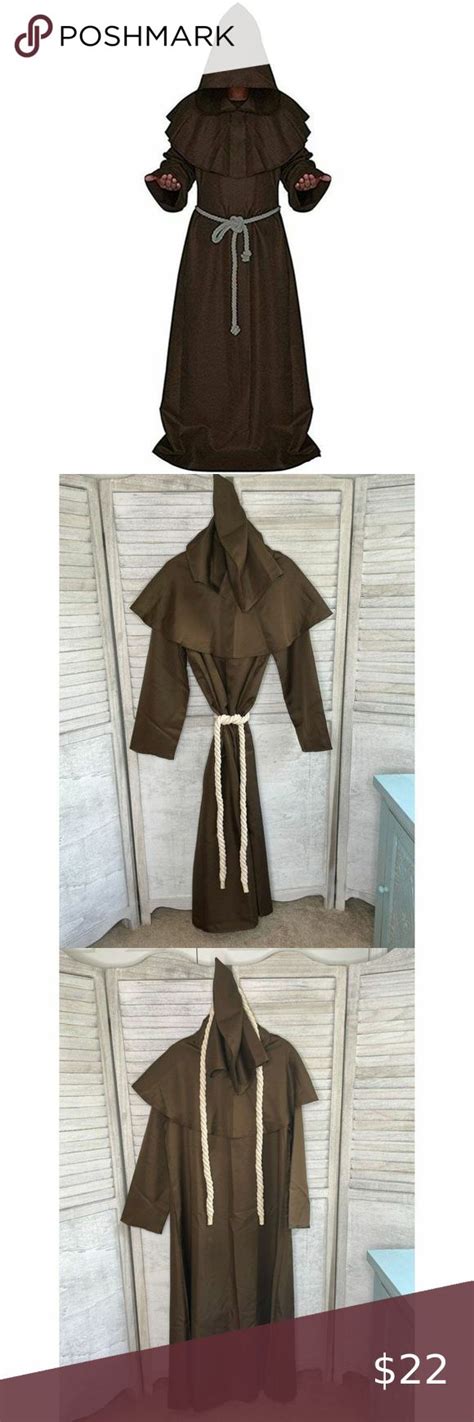 Medieval Friar Costume Hooded Monk Costume Halloween Costume Cosplay ...