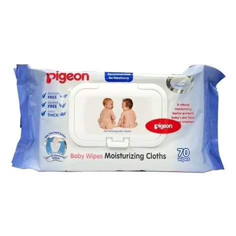 PIGEON BABY WIPES MOIST 70 SHEETS - Al Thiqa Pharmacy