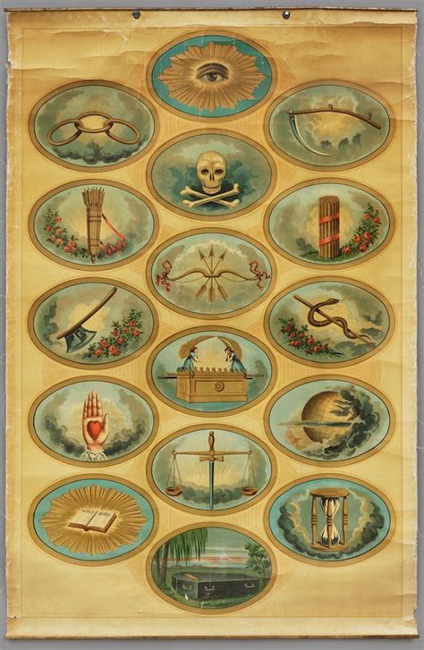 Independent Order Of Odd Fellows Tracing Board Possibly A Hoen And Co Lithographer Baltimore