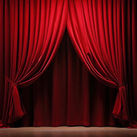 Premium Photo | Red theatre curtains