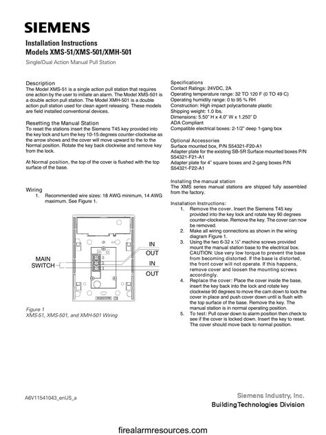 Siemens Xms Sp Xms Dp Xms Se Xms De Singledual Act Download Fire Alarm Documents