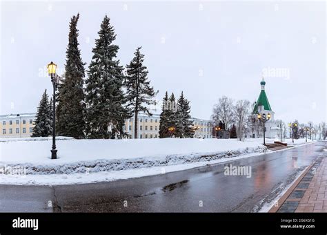 Kremlin Is A Fortress In The Historic City Center Of Nizhny Novgorod In