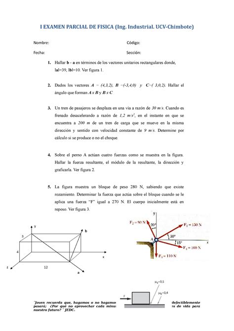 Ex Men De F Sica I El Primer Parcial Fisica Ucv Studocu