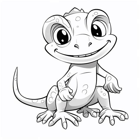 Gecko Mit Einem L Cheln Happycoloring Net