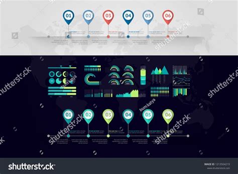 Timeline vector infographic. World mapvector#Timeline#infographic#map ...