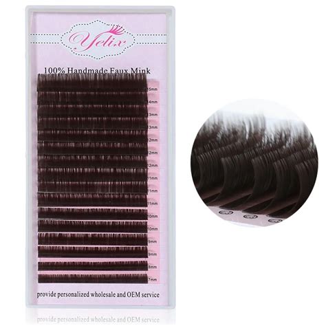 Yelix Dark Brown Individual Eyelash Extension Mm Mix Length Mink