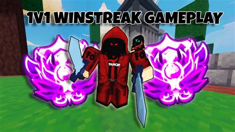 1v1 Winstreak Gameplay And Clips Roblox Bedwars Youtube