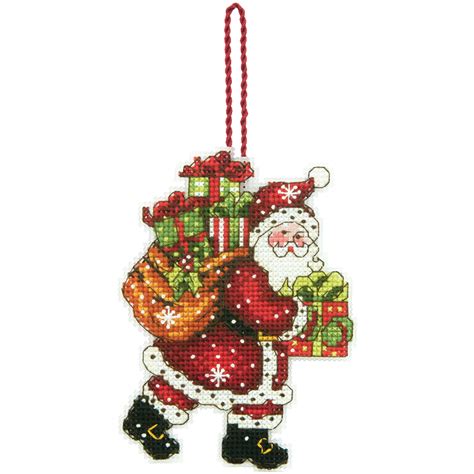 Dimensions Ornament Counted Cross Stitch Kit Santa With Bag Joann