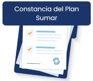 Constancia del Plan Sumar Cómo obtenerla Constandia