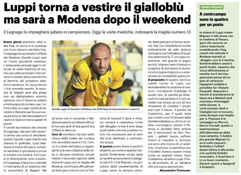 Modena FC Resto Del Carlino Si Pensa Alle Cessioni Boscolo Papo E