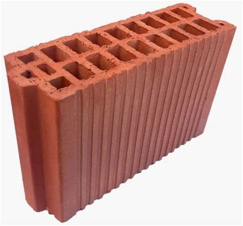 Solid Rectangular Vertically Perforated Clay Bricks For Construction