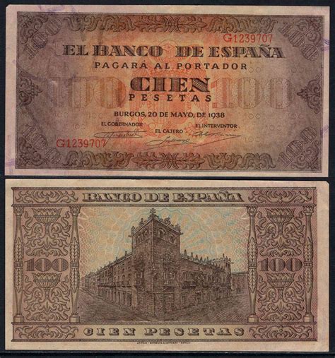 España 1938 Billetes Estado Español Nº 00485 EBC XF 100