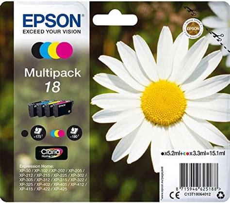 Epson Daisy Genuine Multipack Colours Ink Cartridges Claria Home