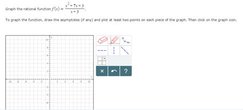 Solved Graph The Rational Function F X X 2 7x 3 X