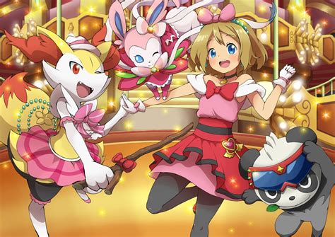 Serena Sylveon Braixen And Pancham Pokemon And 2 More Drawn By