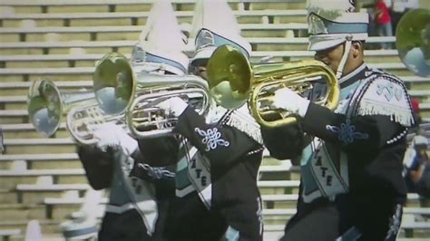 Jackson States Sonic Boom Of The South Marching Band Performs At Halftime Of Bethune Cookman