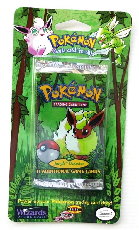 Pokemon Flareon Artwork Empty Green Jungle Booster Card Pack