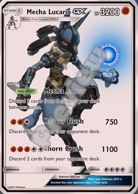 Mecha Lucario Gx Gmax Vmax Gigantamax Ex Pokemon Card Etsy India