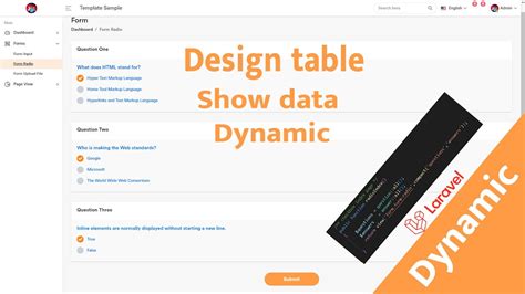 Create Data Show Dynamic On Radio Laravel 9 Sample Dashboard YouTube