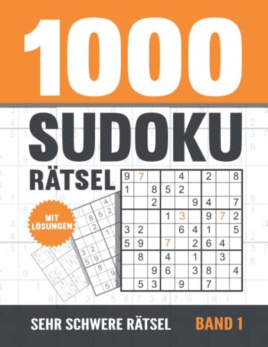 1000 Sudoku Rätsel Sudoku Heft für Erwachsene mit 1000 sehr schweren