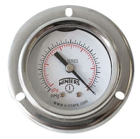 Winters Front Flange 0 To 30 Psi Panel Mount Pressure Gauge 491g16 Pfq2435 Dry 2ff Grainger