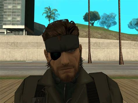 Gta San Andreas Naked Snake With Bandana And Eyepatch From Metal Gear