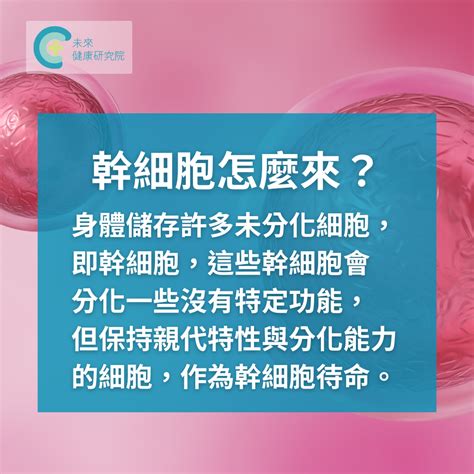 了解幹細胞，重塑健康未來 未來健康研究院