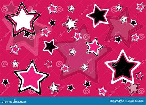 Pink And Black Stars Wallpaper