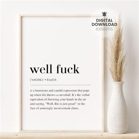 Fuck Definition Etsy