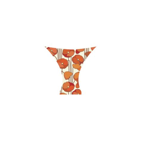 Red Poppies Vintage Art Deco Floral Custom Bikini Swimsuit ID D785261
