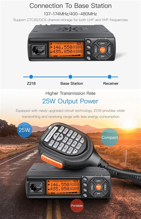 Zastone 218 Two Way Radio Dual Band VHF 136 174MHz UHF 400 470MHz