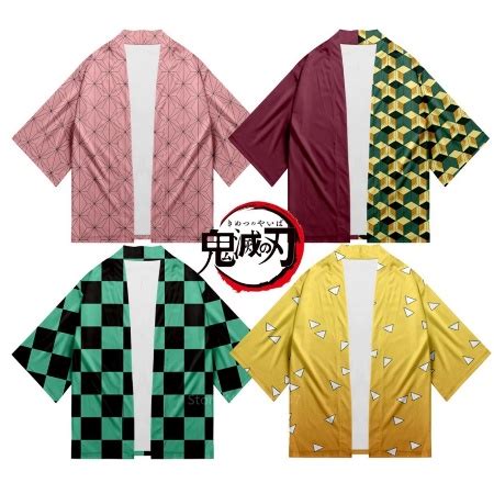 Jual Cosplay Kostum Jubah Kimono Anime Demon Slayer Tanjiro Nezuko